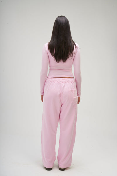 Pink Long Sleeve Square Top