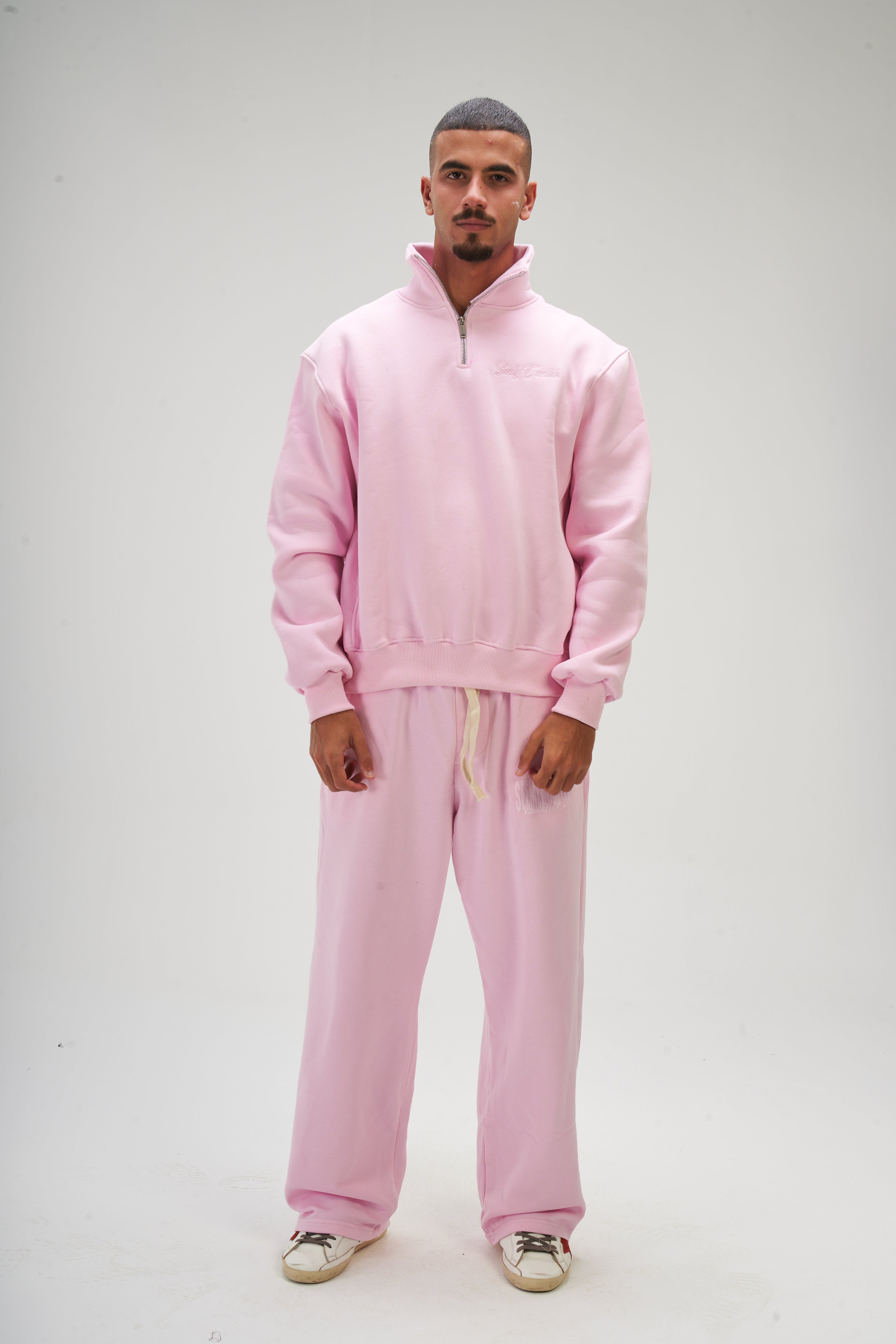Men – Pink Q-Zip – Seemly Essentials