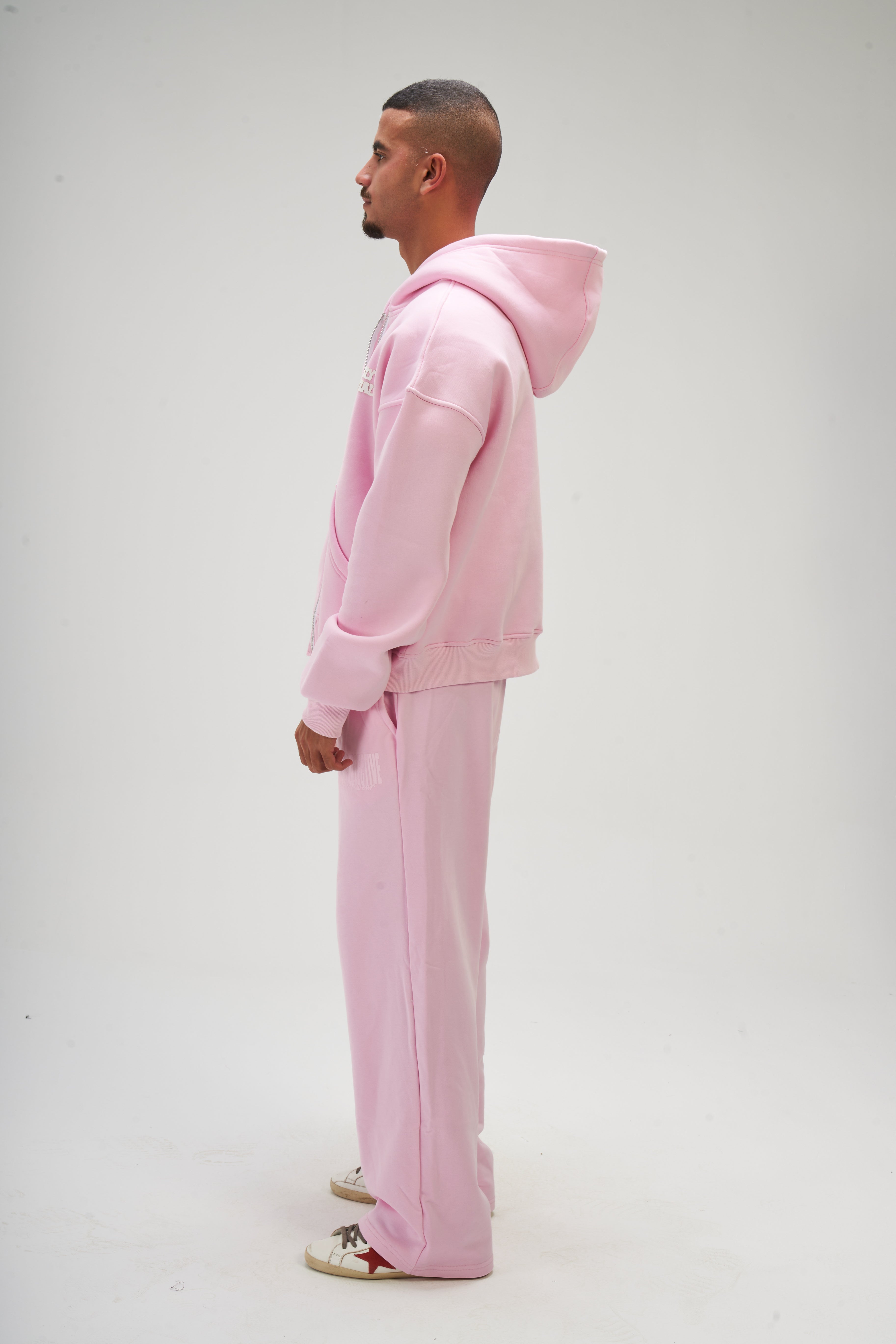 Men – Pink Zip-Up Hoodie – Seemly Essentials