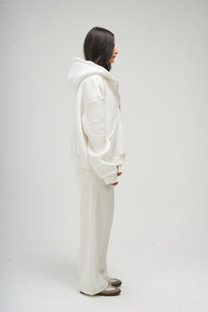 Women – White Zip-Up Hoodie – Seemly Essentials
