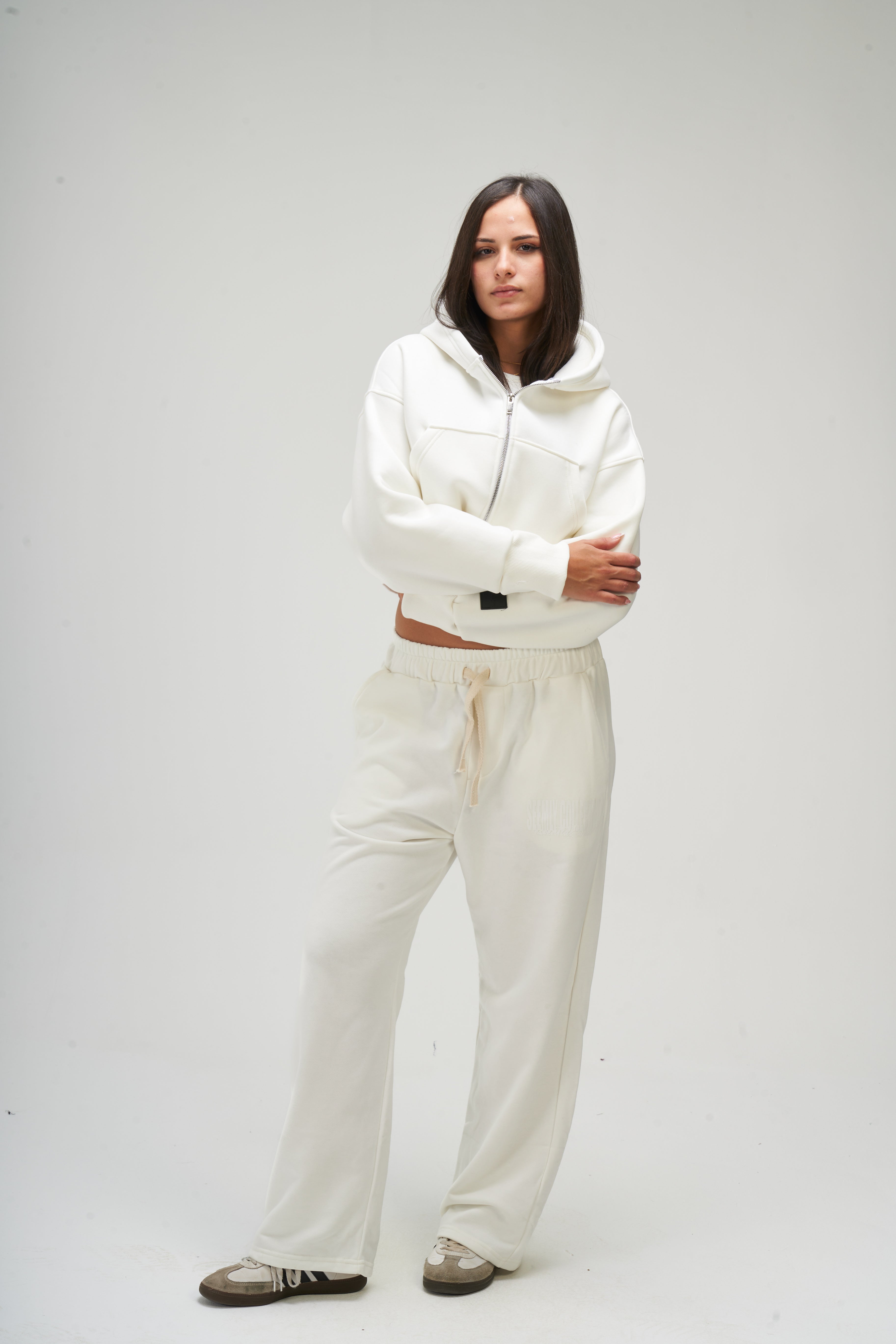 Women – White Baby Zip Up – Seemly Essentials