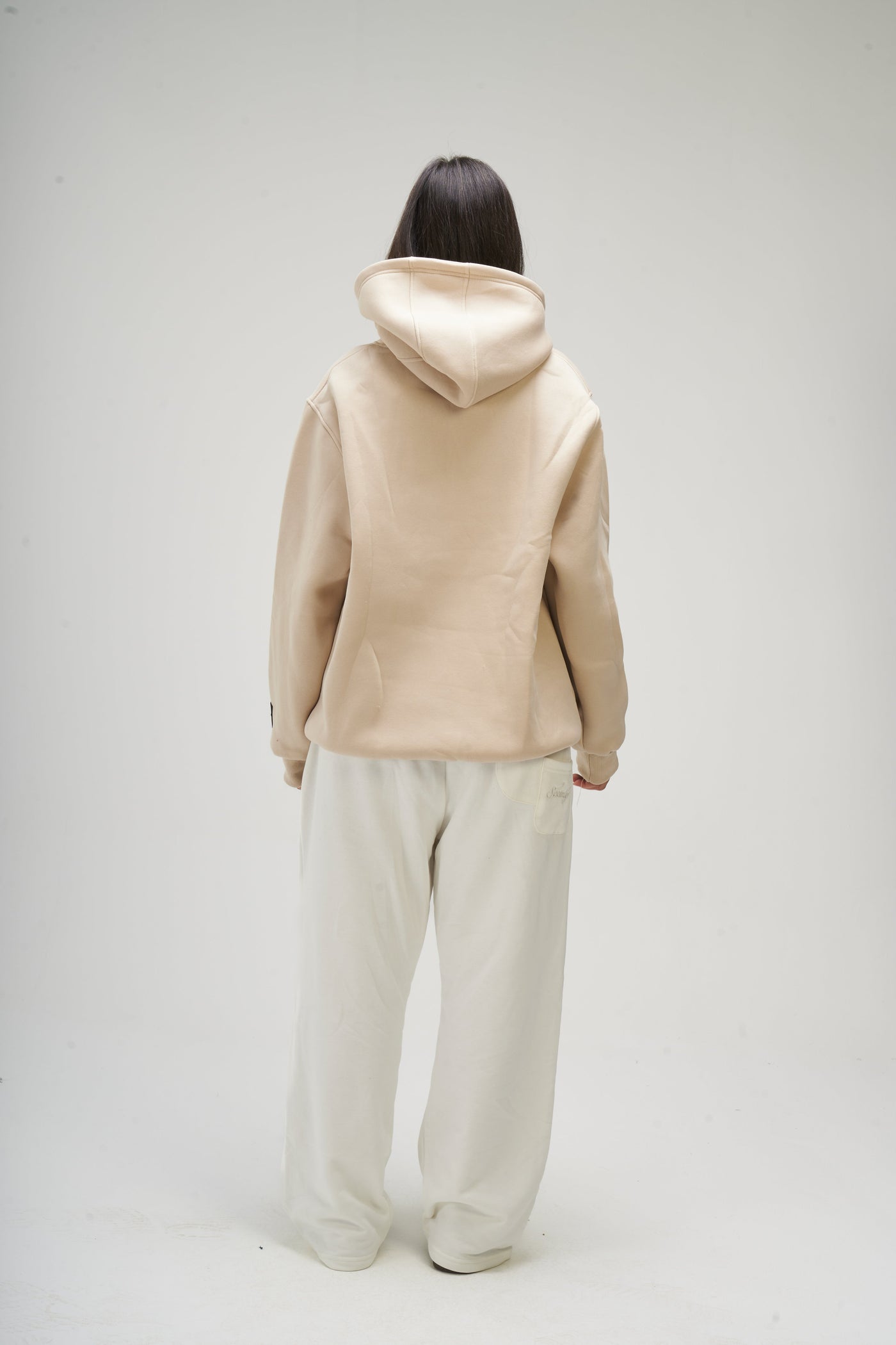 Beige Basic Hoodie