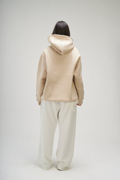 Beige Basic Hoodie