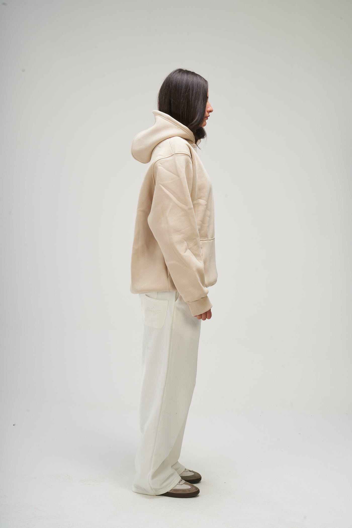 Beige Basic Hoodie