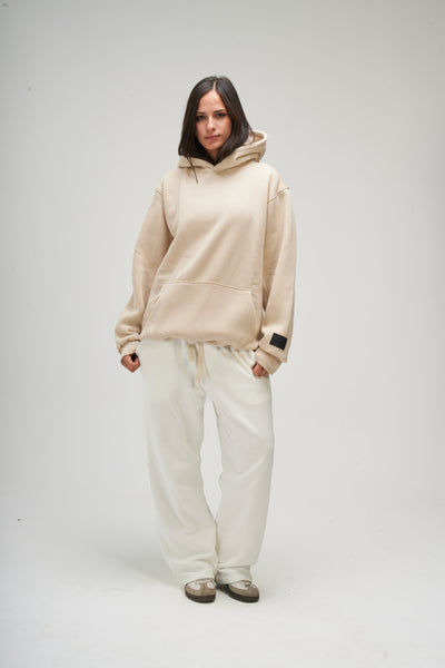 Beige Basic Hoodie
