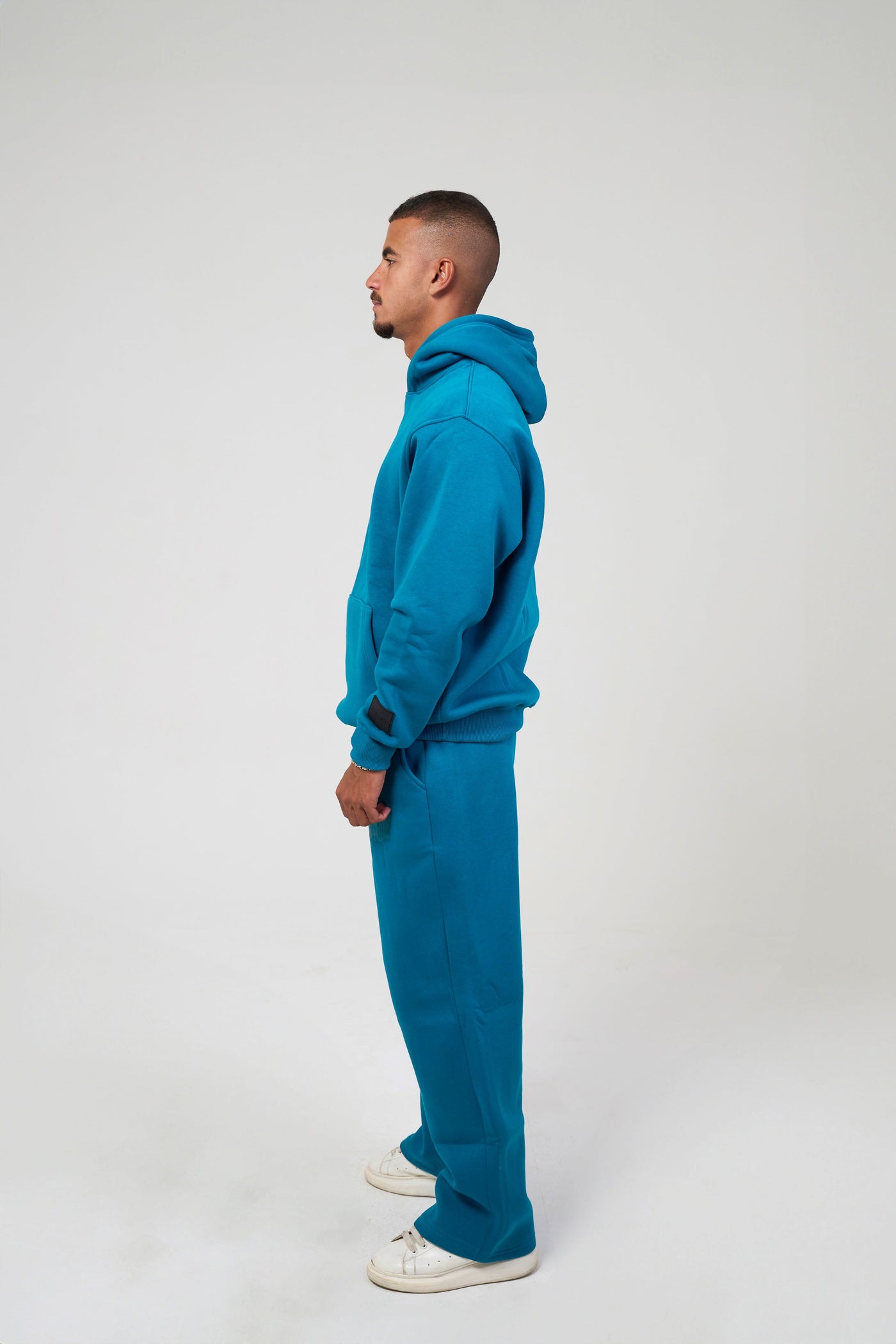 Teal Blue Basic Hoodie