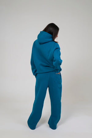 Women – Teal Blue Winter Sweatpants – Seemly Essentials