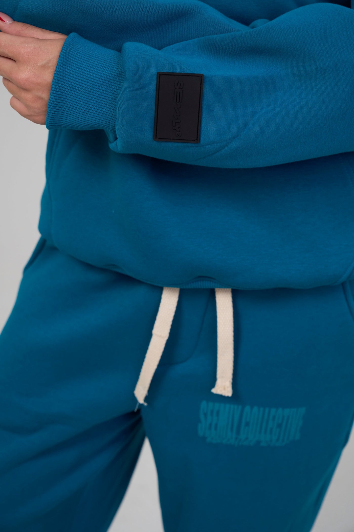Teal Blue Basic Hoodie