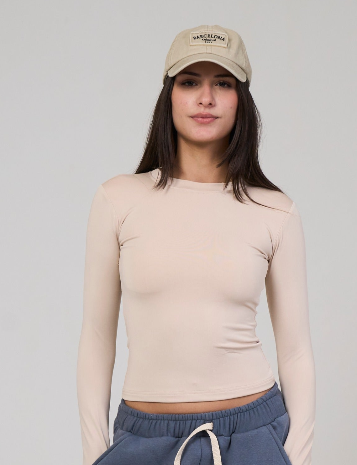 Long Sleeve Beige Top