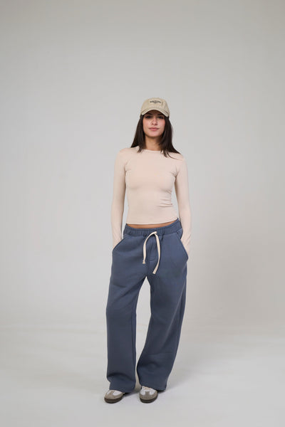 Long Sleeve Beige Top