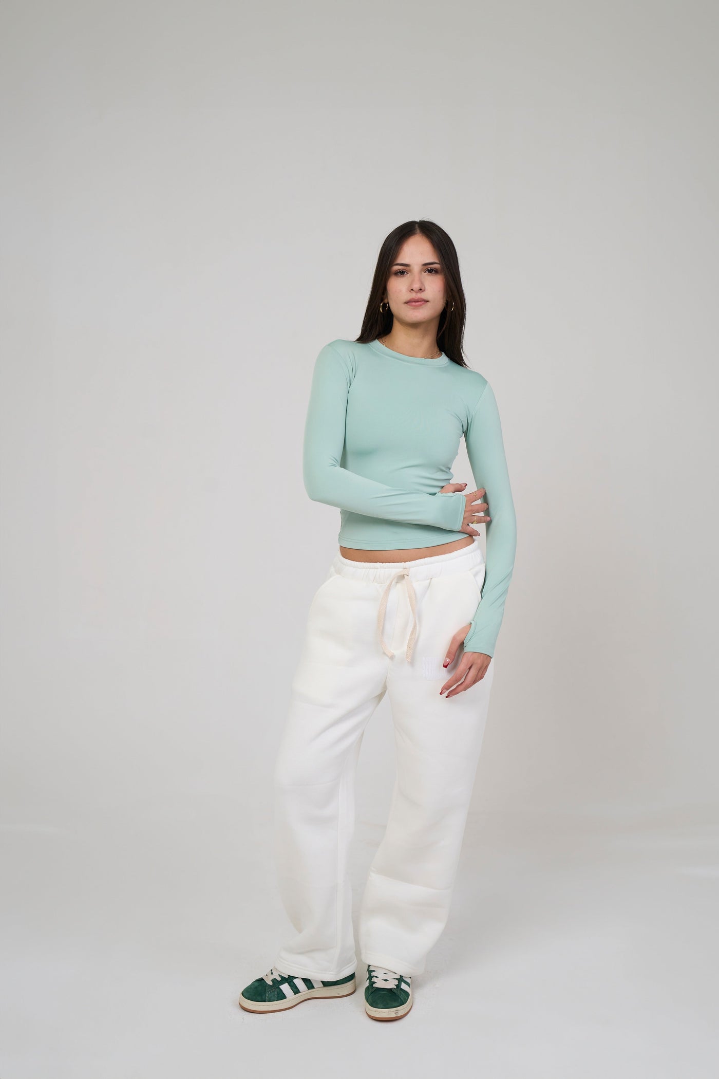 Long Sleeve Mint Green Top