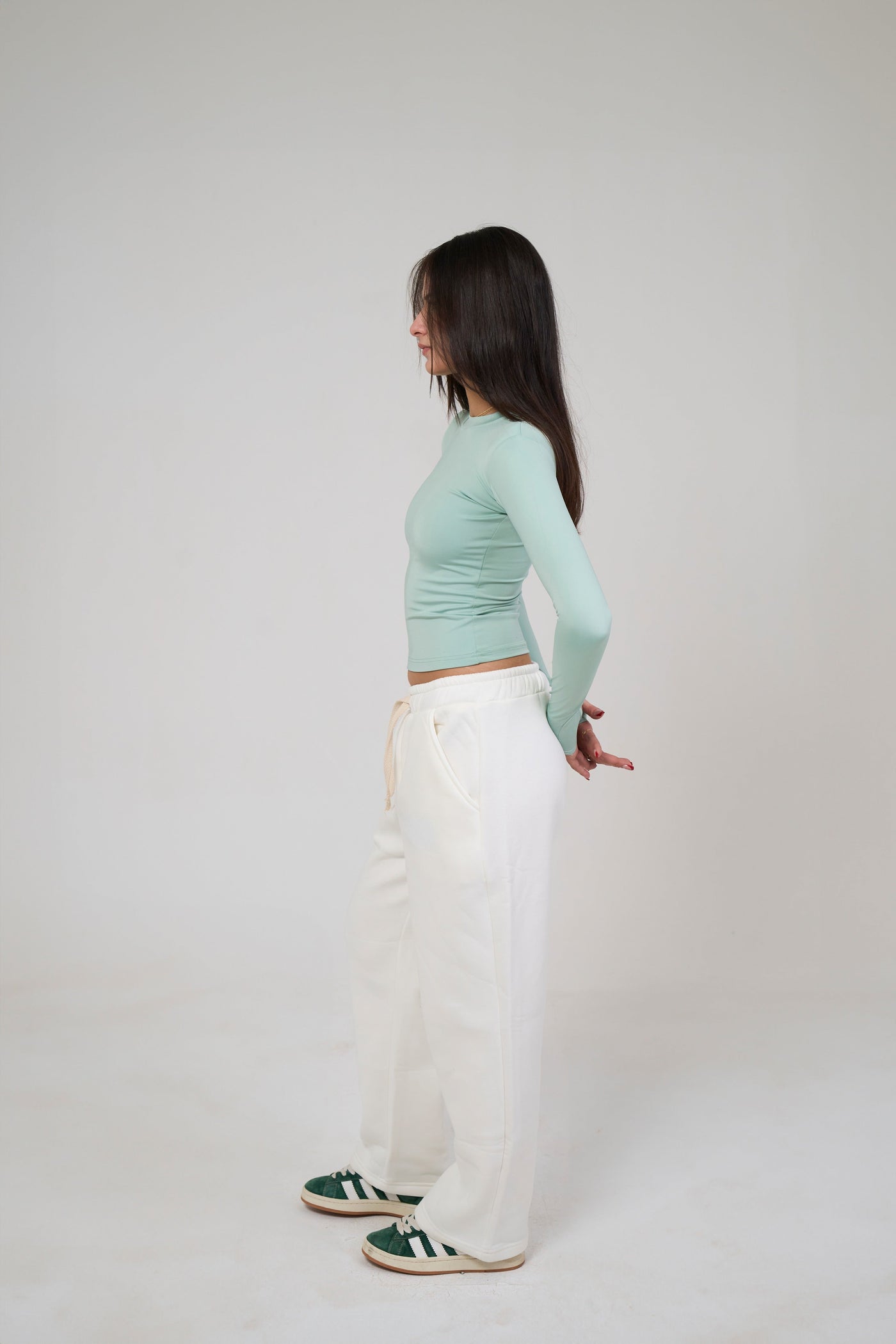 Long Sleeve Mint Green Top