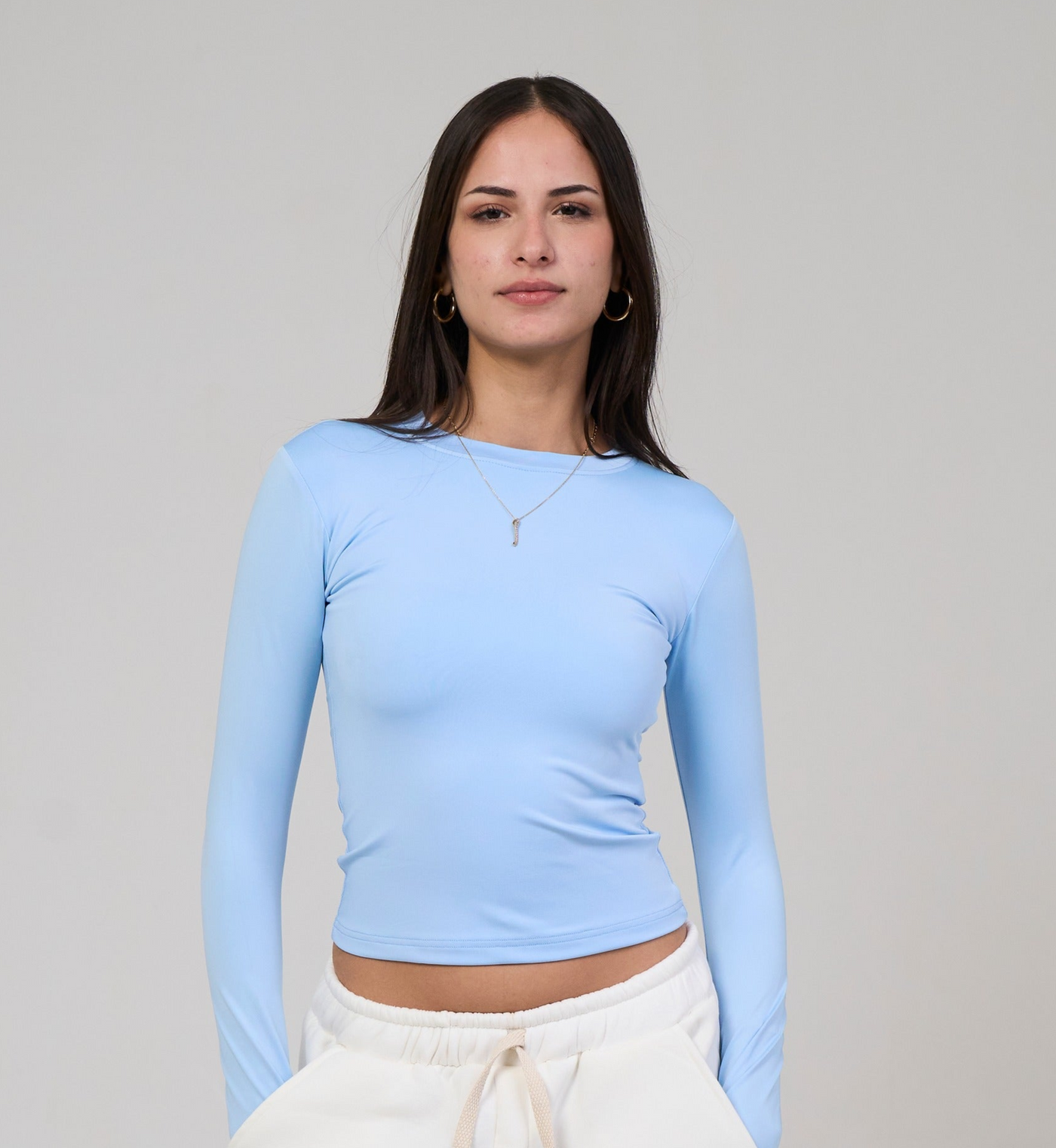 Long Sleeve Baby Blue Top