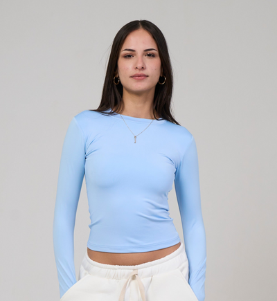 Long Sleeve Baby Blue Top