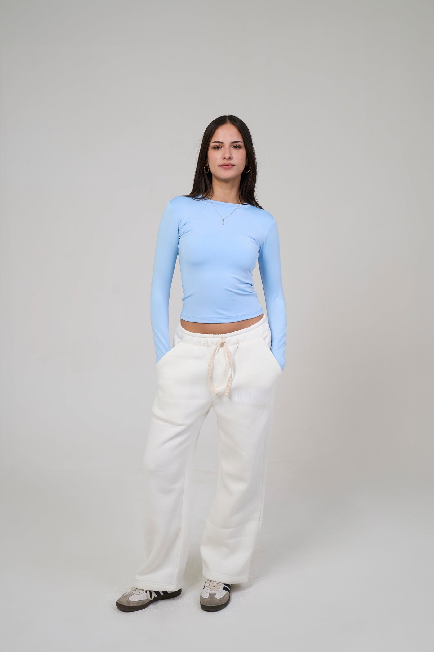 Long Sleeve Baby Blue Top