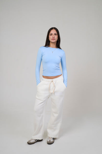 Long Sleeve Baby Blue Top