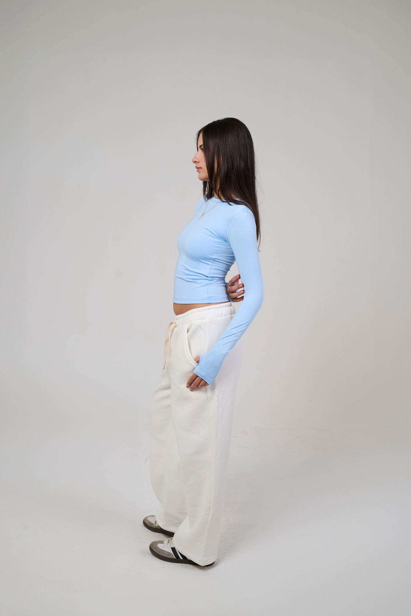 Long Sleeve Baby Blue Top