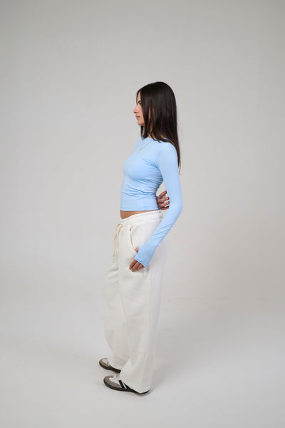 Long Sleeve Baby Blue Top