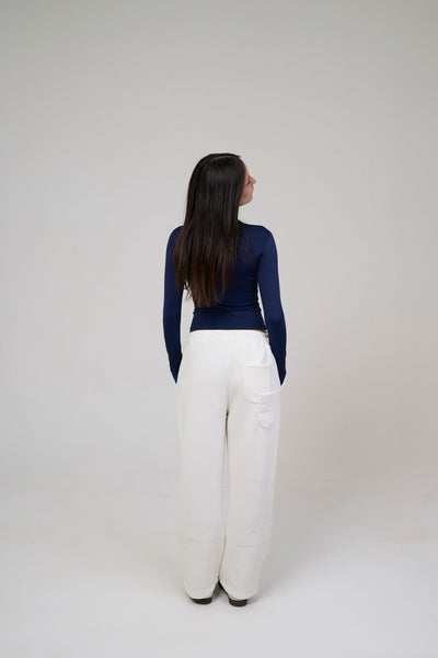Long Sleeve Navy Blue Top