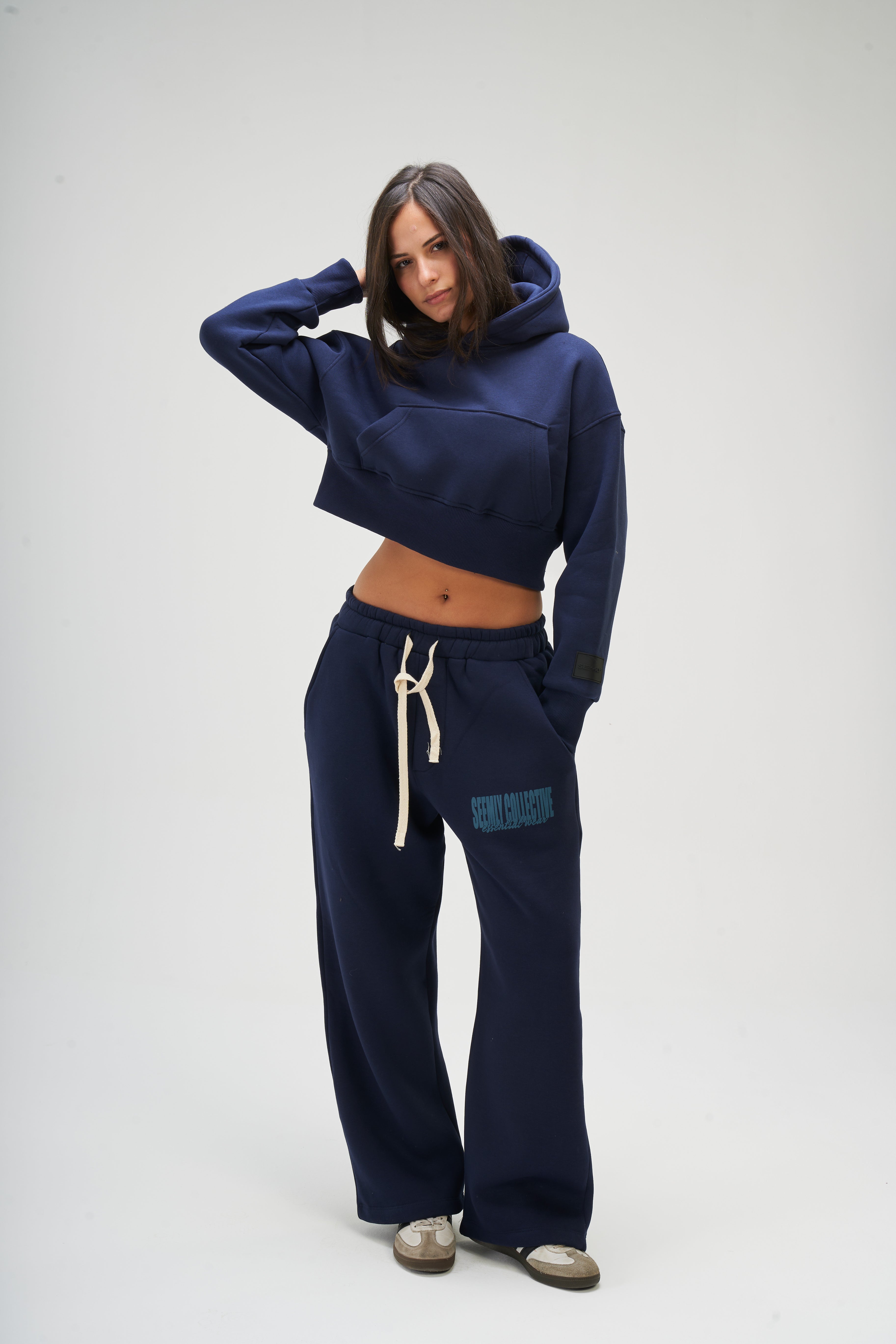 Women – Navy Blue Baby Hoodie – Seemly Essentials
