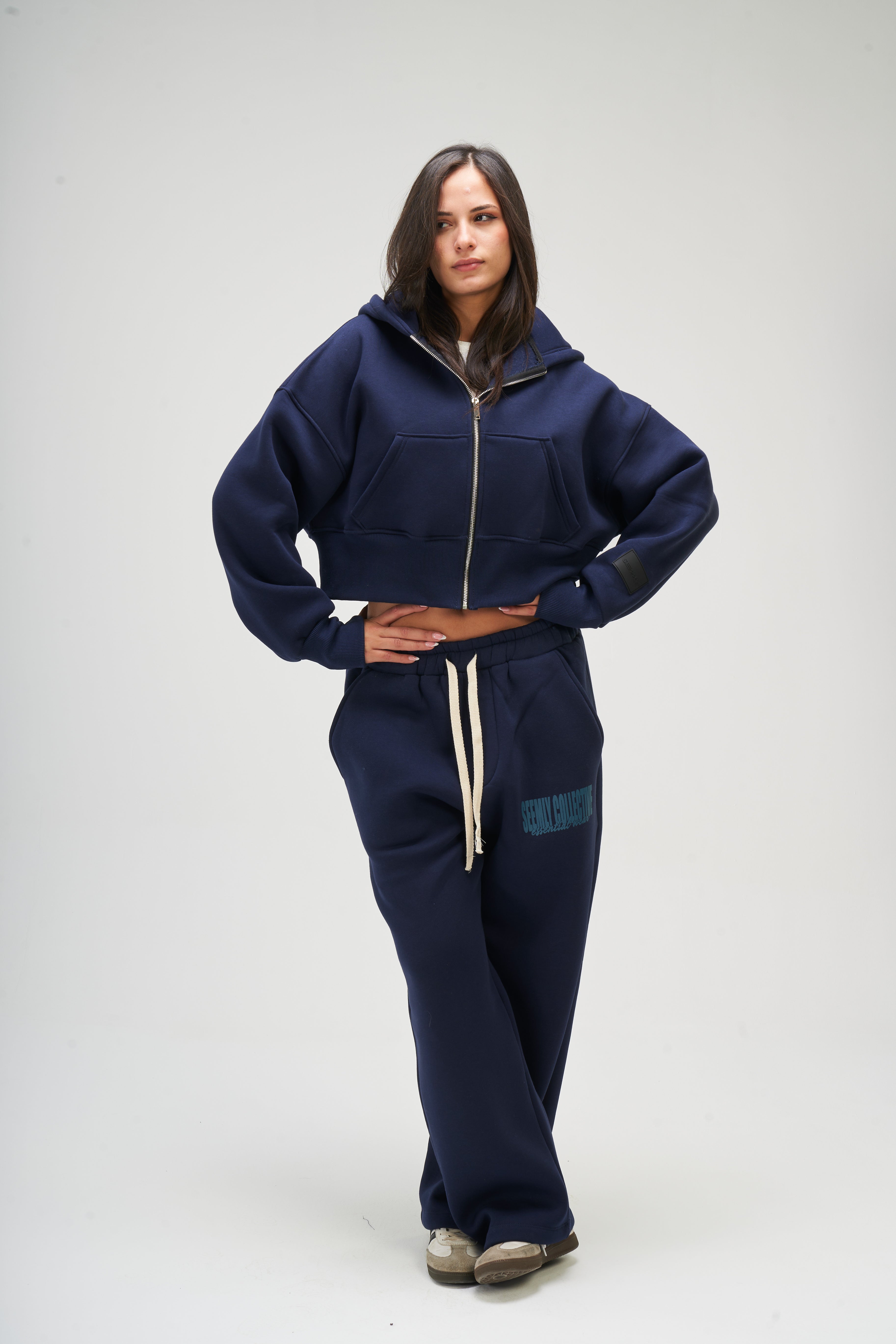 Women – Navy Blue Baby Zip Up – Seemly Essentials