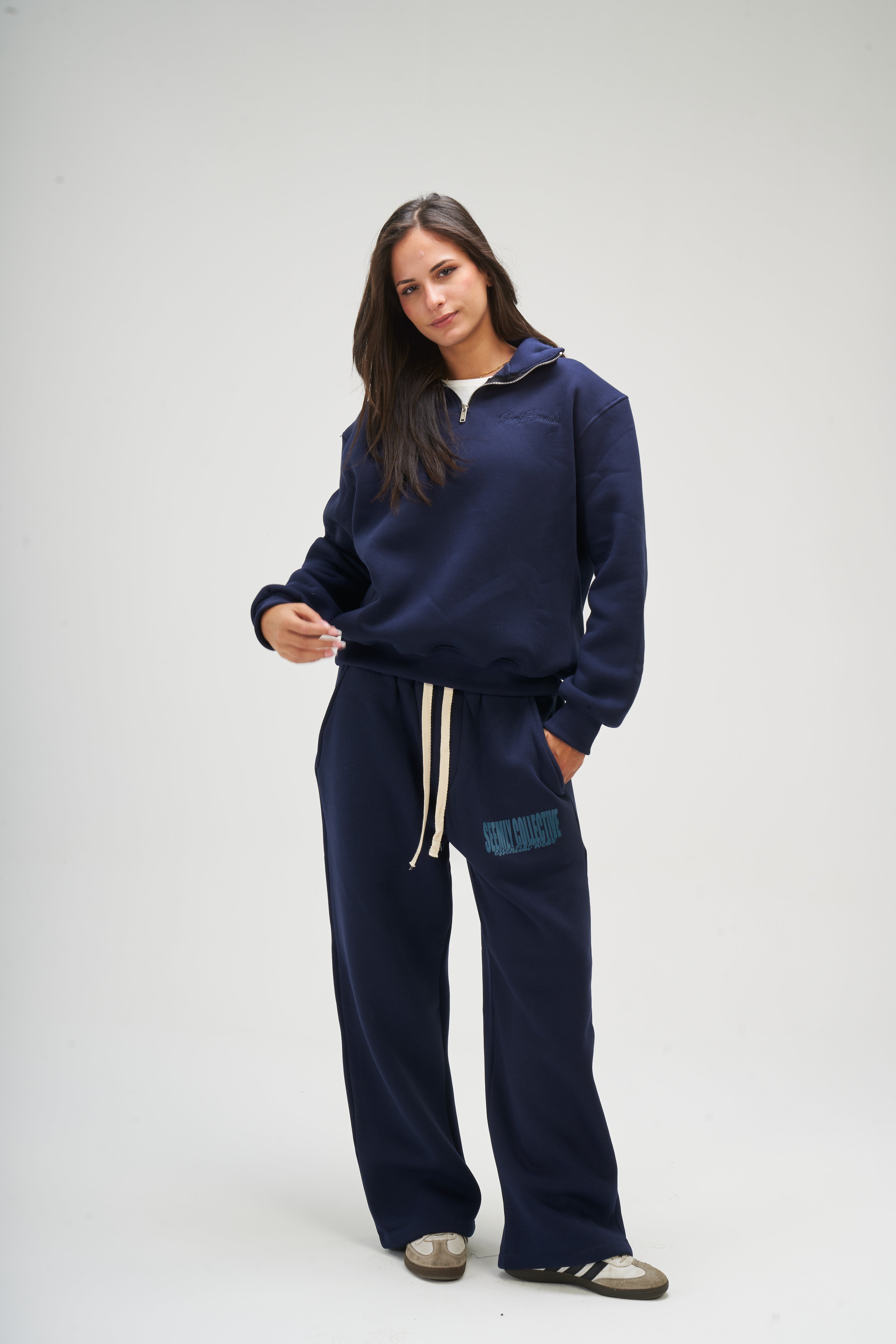 Women – Navy Q-Zip – Seemly Essentials