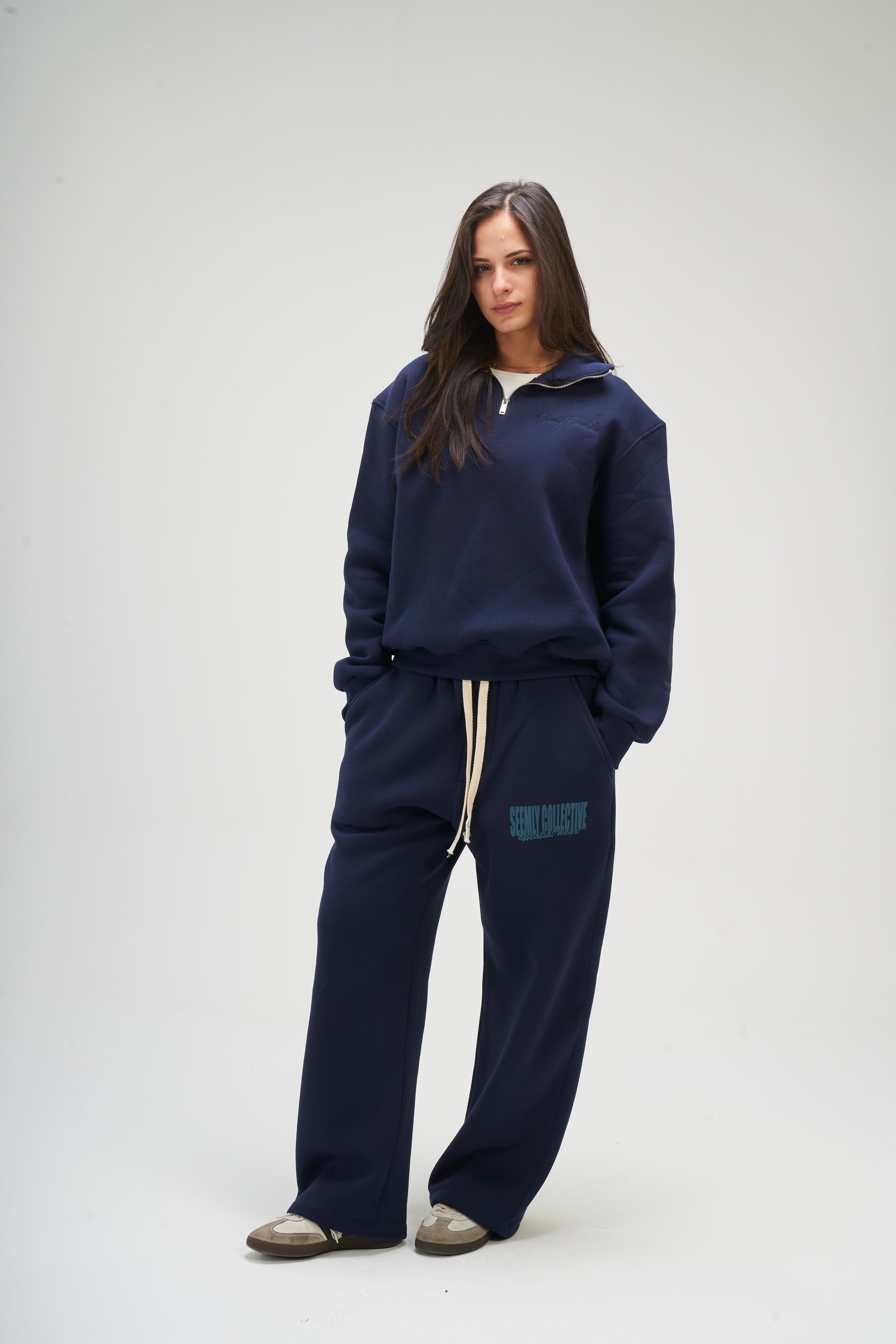 Women – Navy Q-Zip – Seemly Essentials
