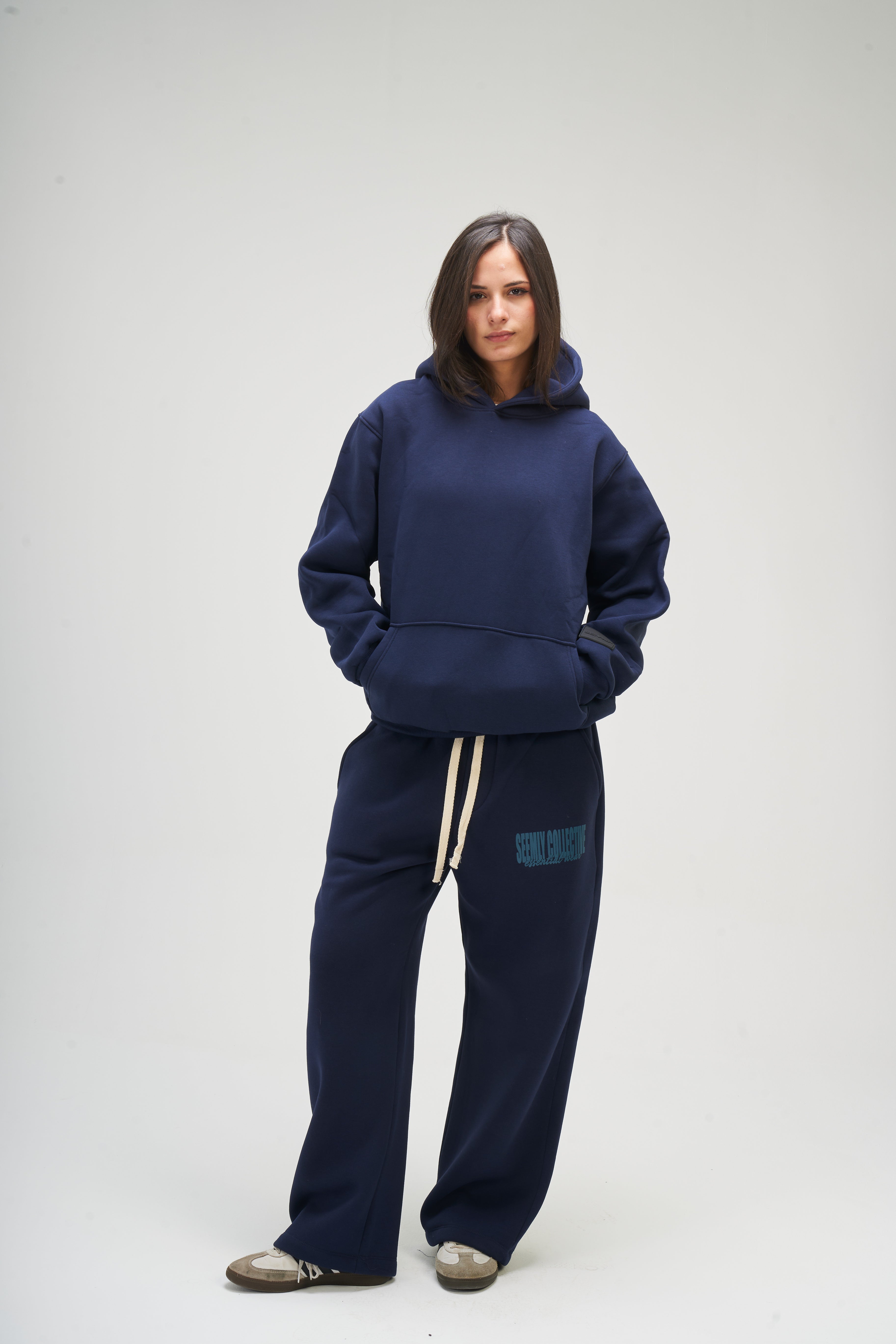 Women – Navy Basic Hoodie – Seemly Essentials