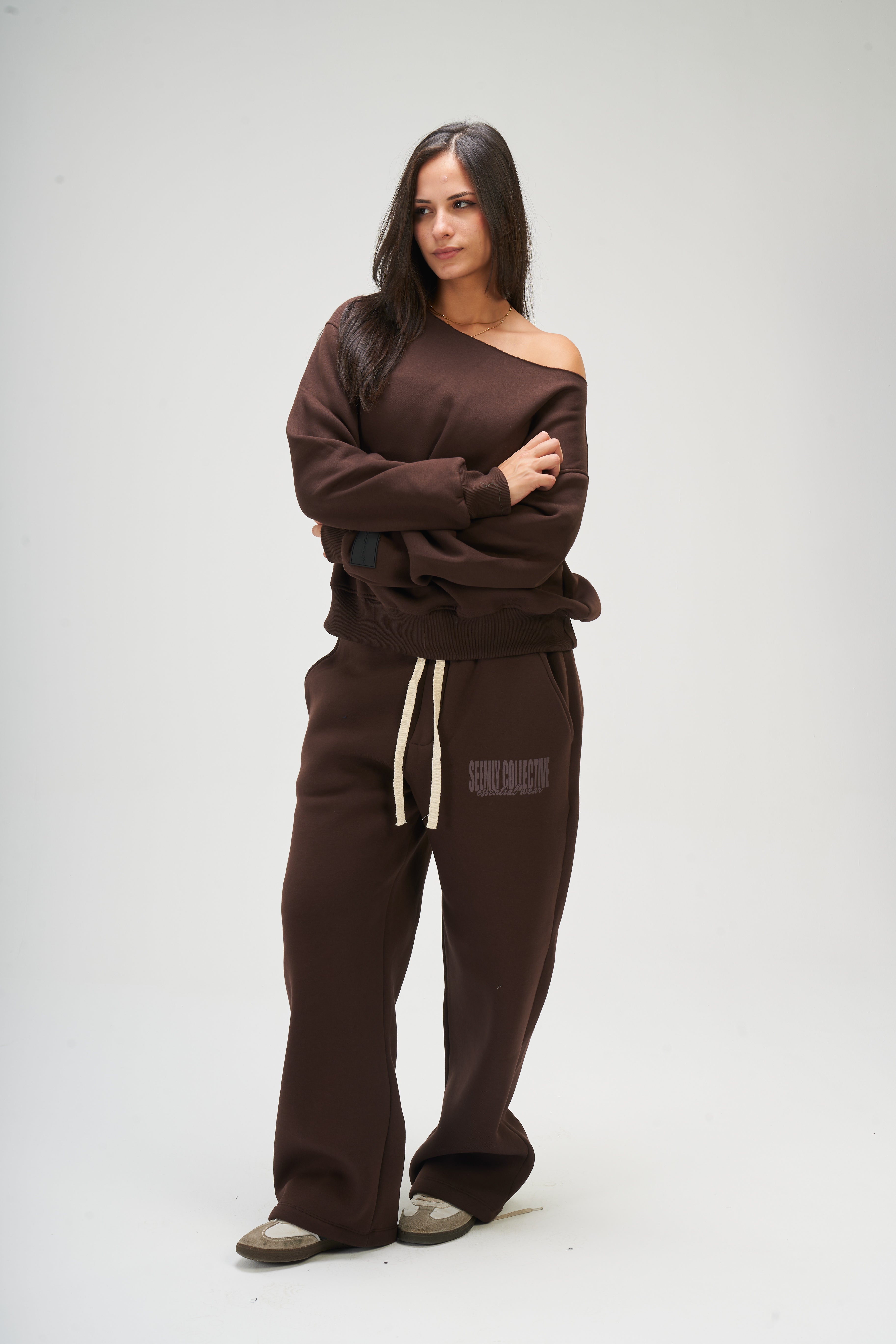 Women – Brown Off Shoulder – Seemly Essentials