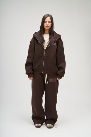 Women – Brown Zip-Up Hoodie – Seemly Essentials