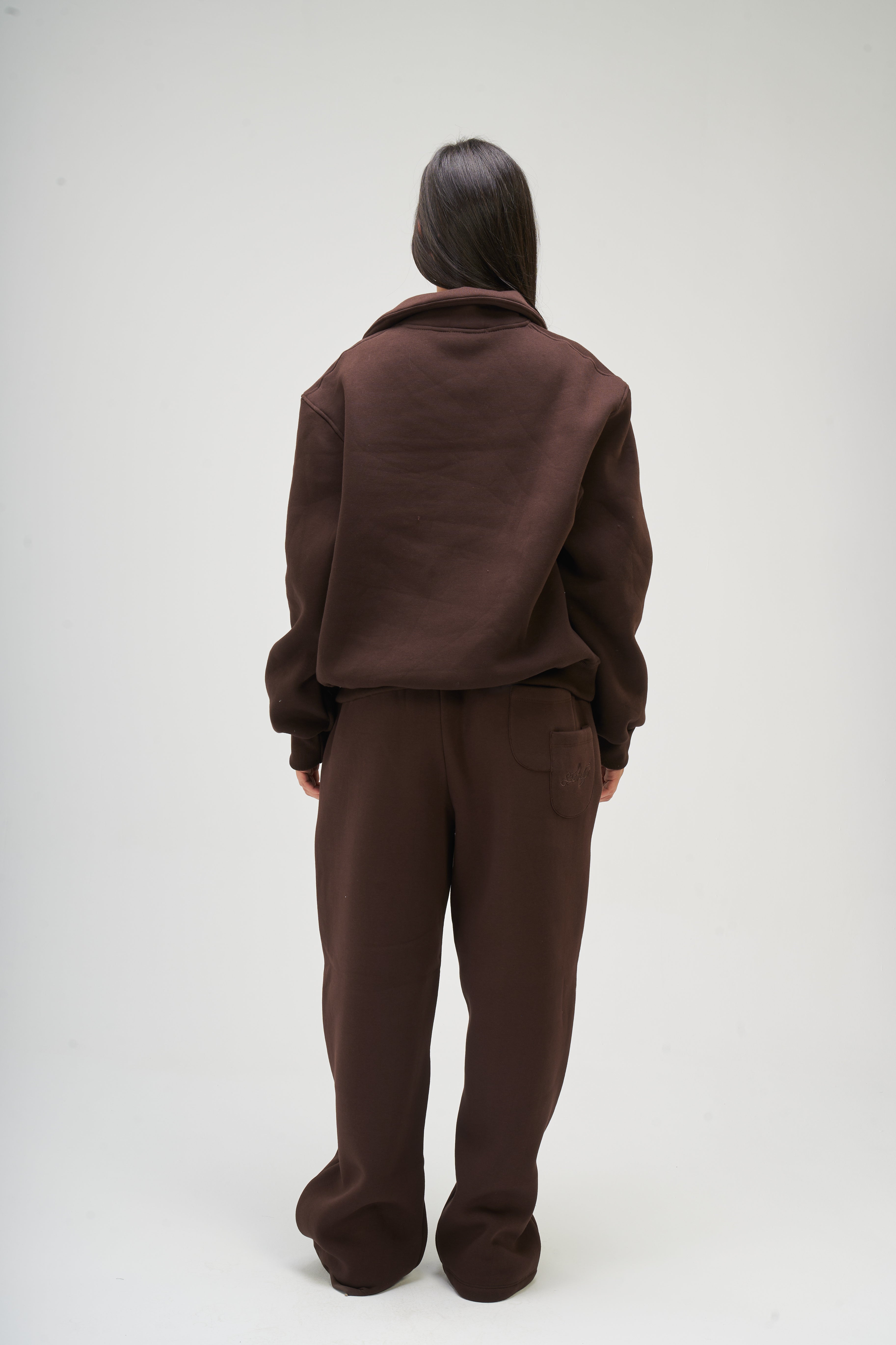 Women – Brown Q-Zip – Seemly Essentials