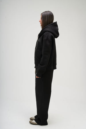 Women – Black Zip-Up Hoodie – Seemly Essentials