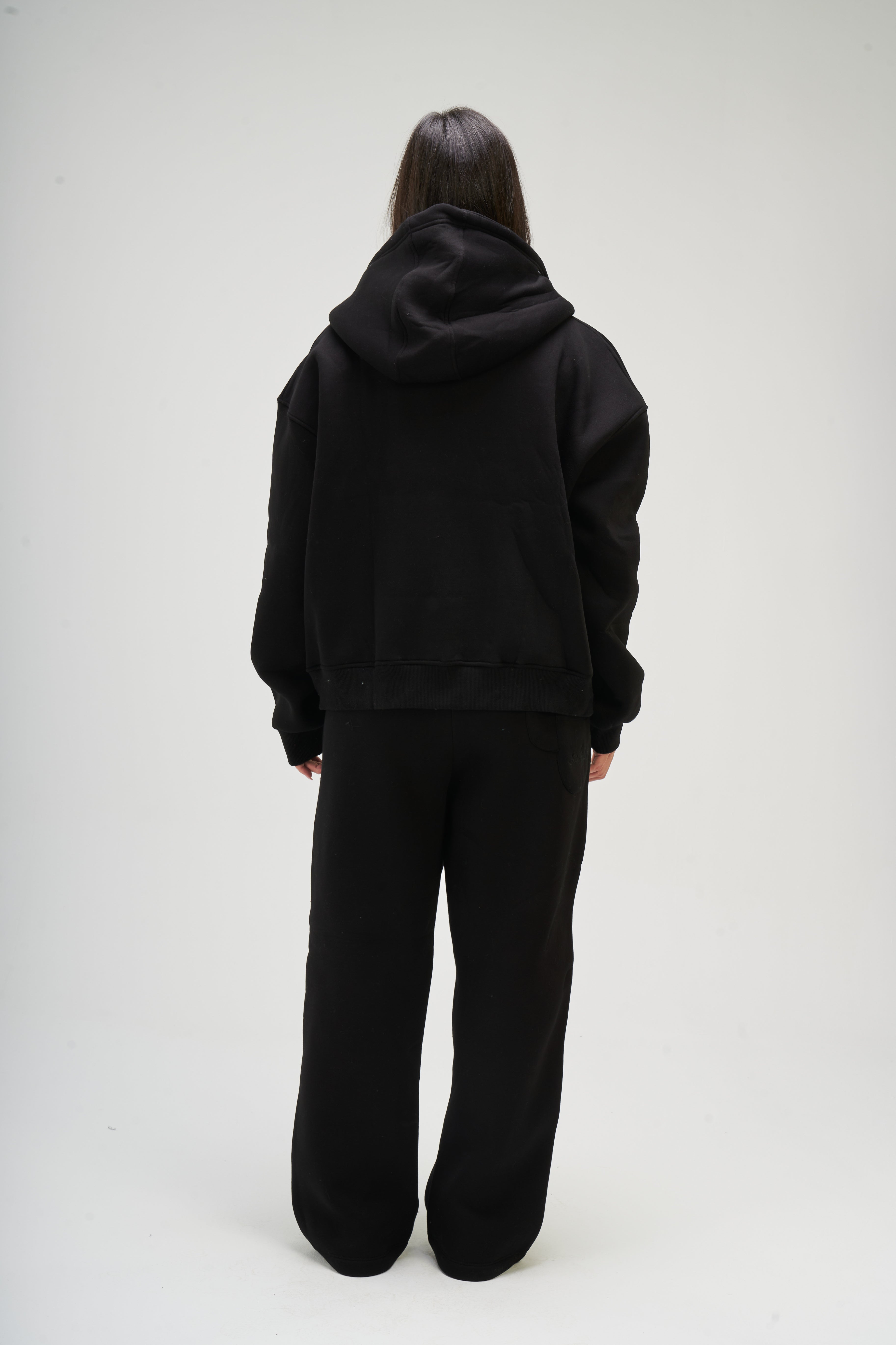 Women – Black Zip-Up Hoodie – Seemly Essentials