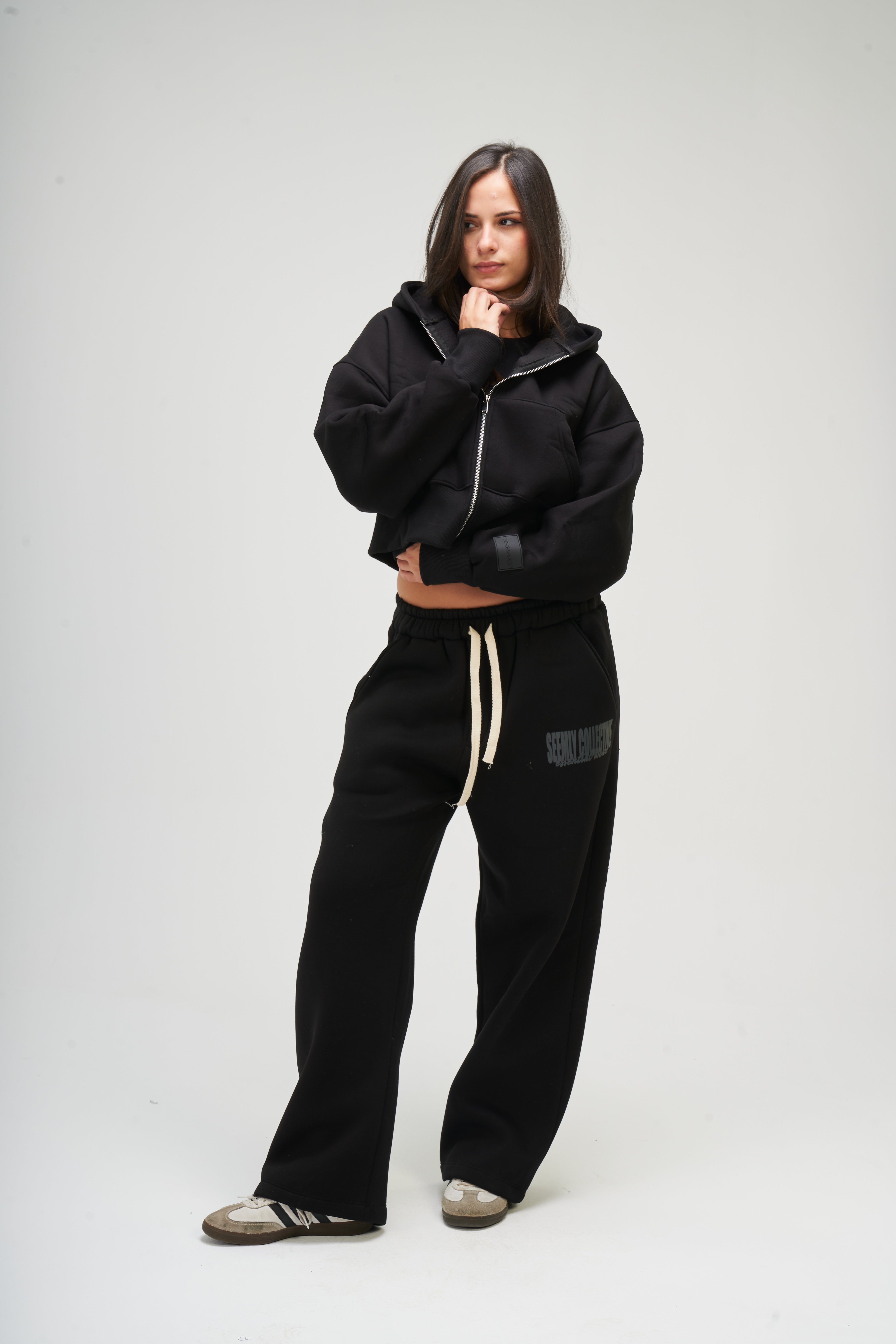 Women – Black Baby Zip Up – Seemly Essentials