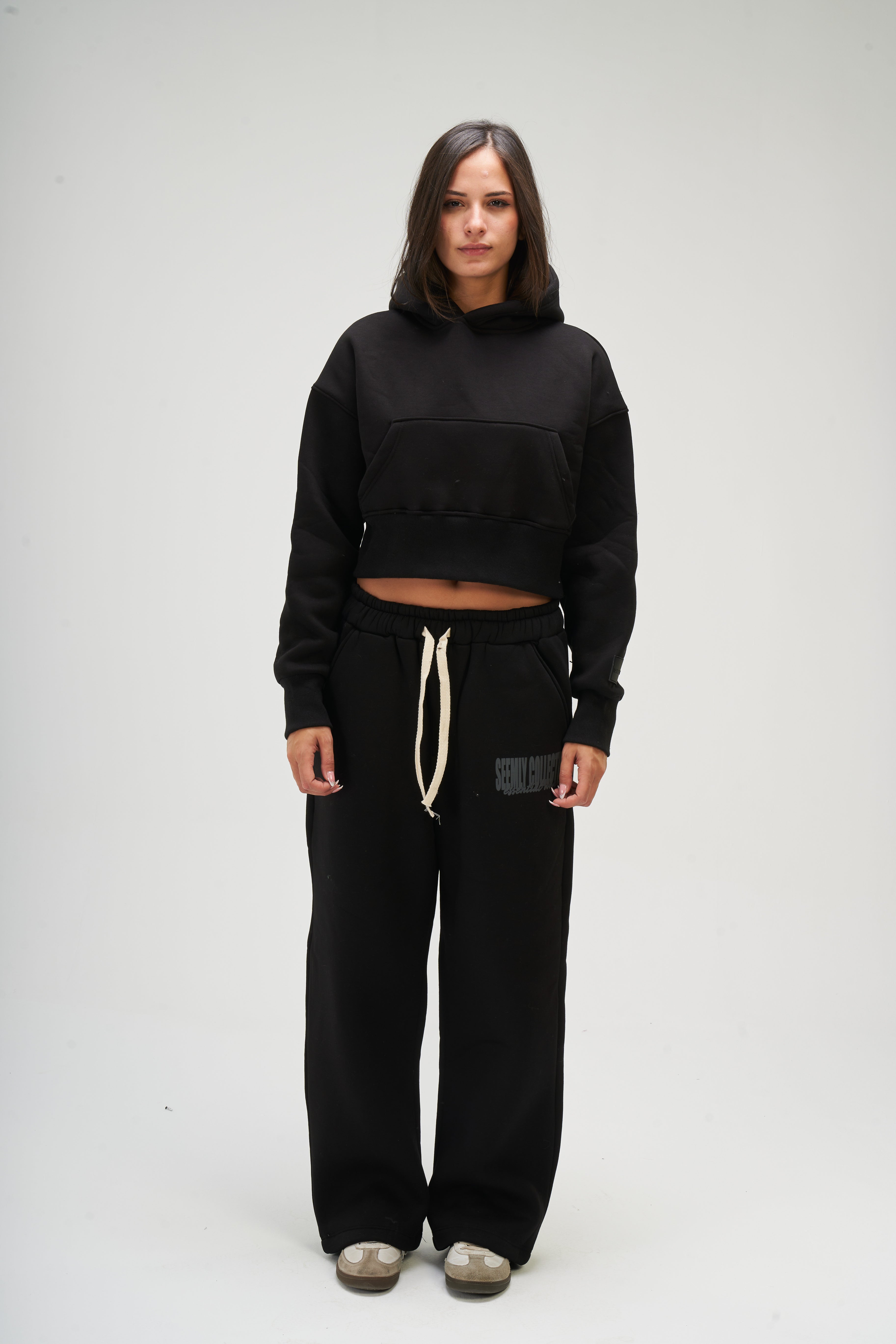 Women – Black Baby Hoodie – Seemly Essentials