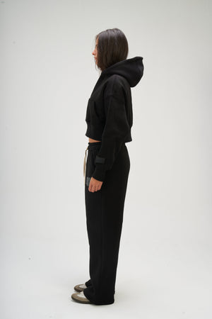 Women – Black Baby Hoodie – Seemly Essentials