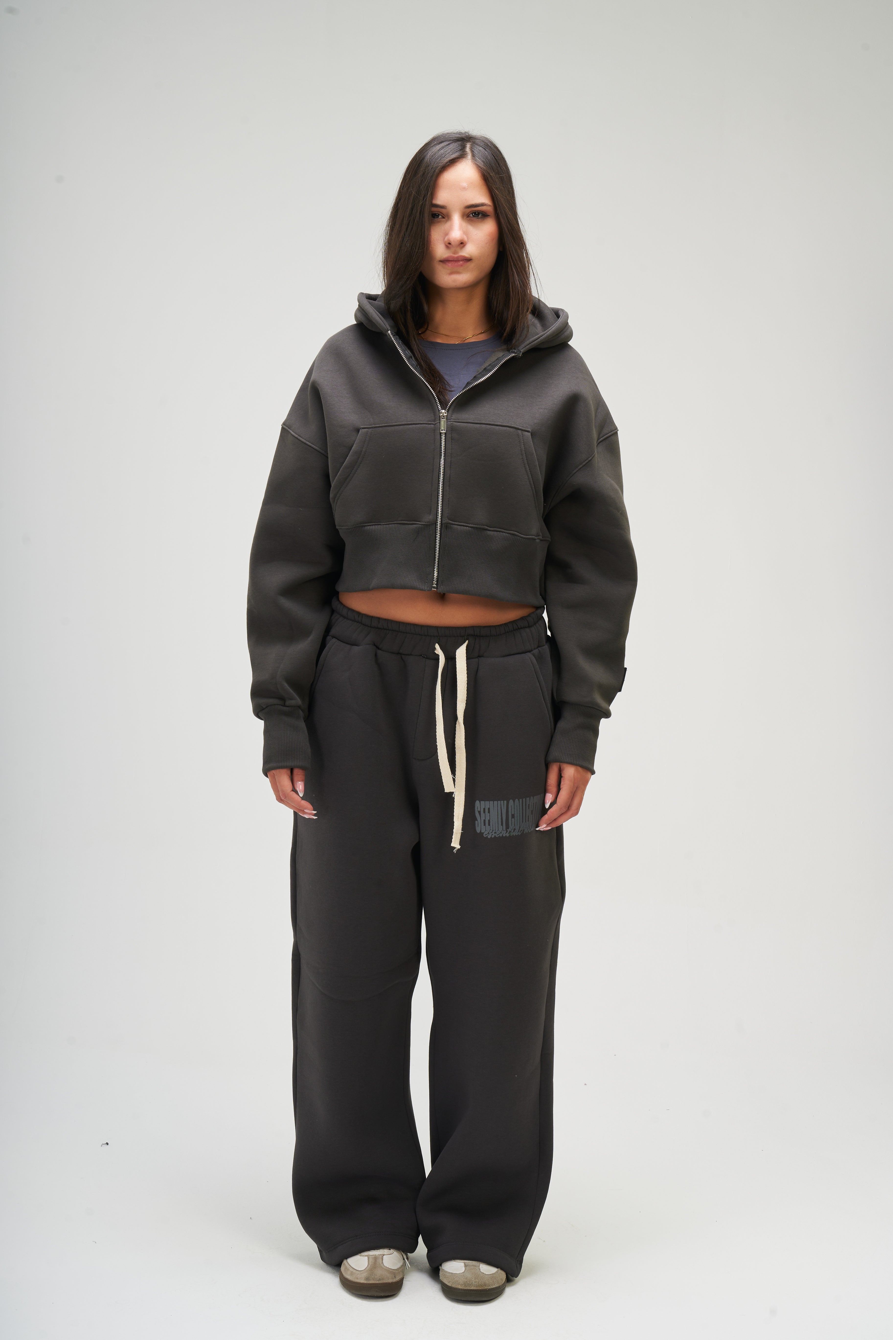 Women – Dark Grey Baby Zip Up – Seemly Essentials