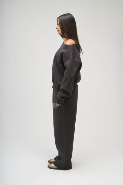 Dark Grey Off Shoulder