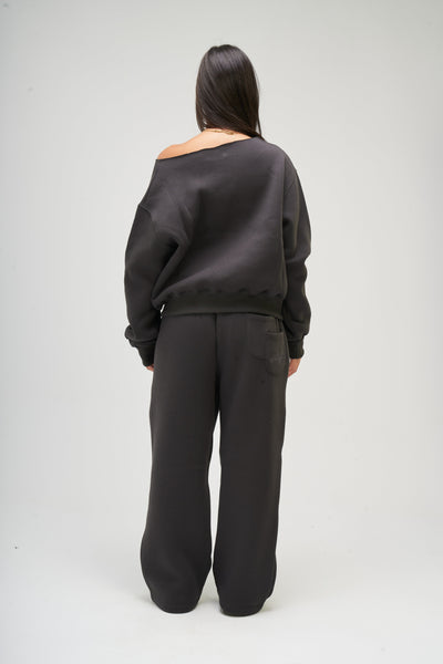 Dark Grey Off Shoulder