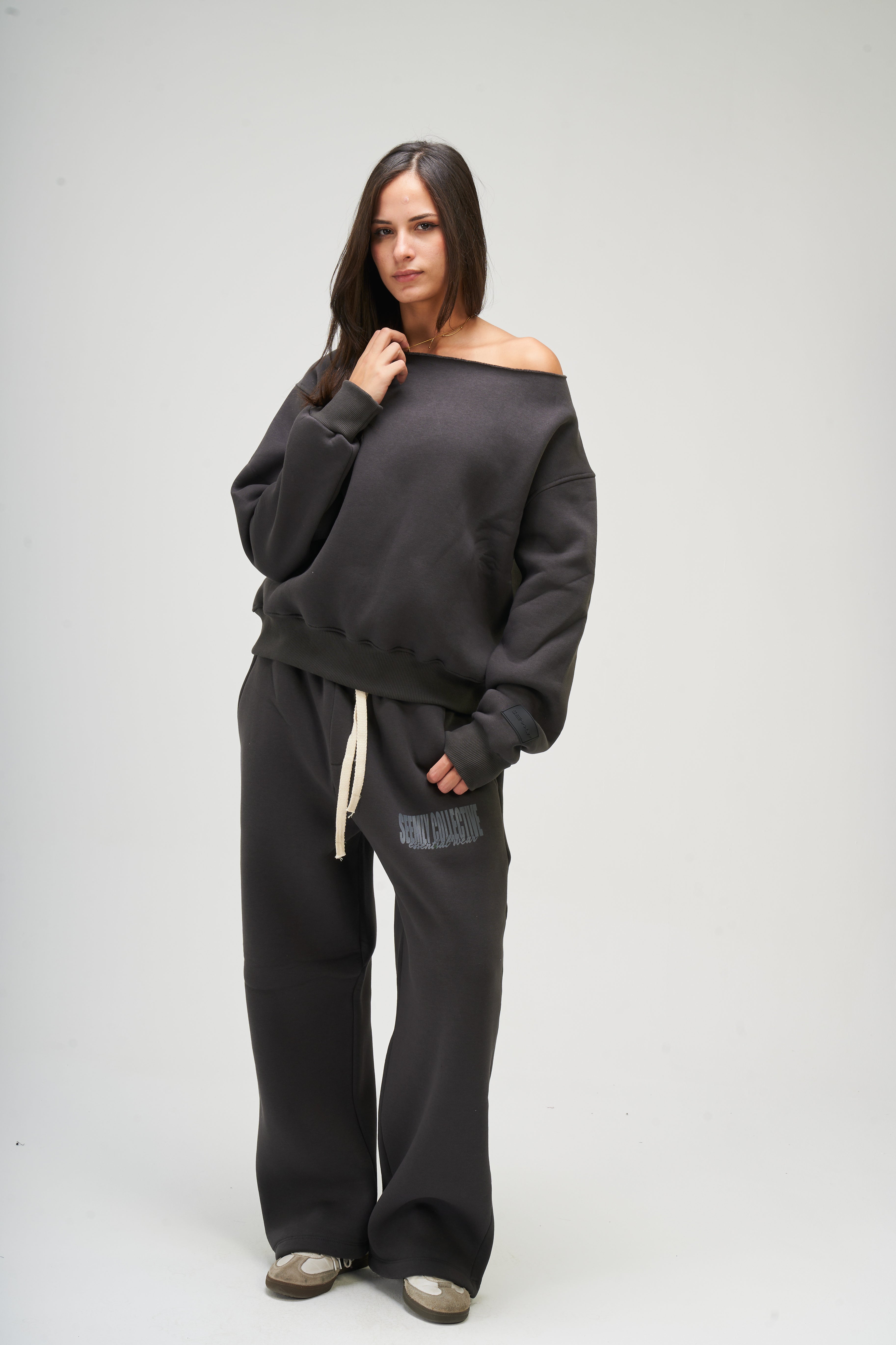 Women – Dark Grey Off Shoulder – Seemly Essentials