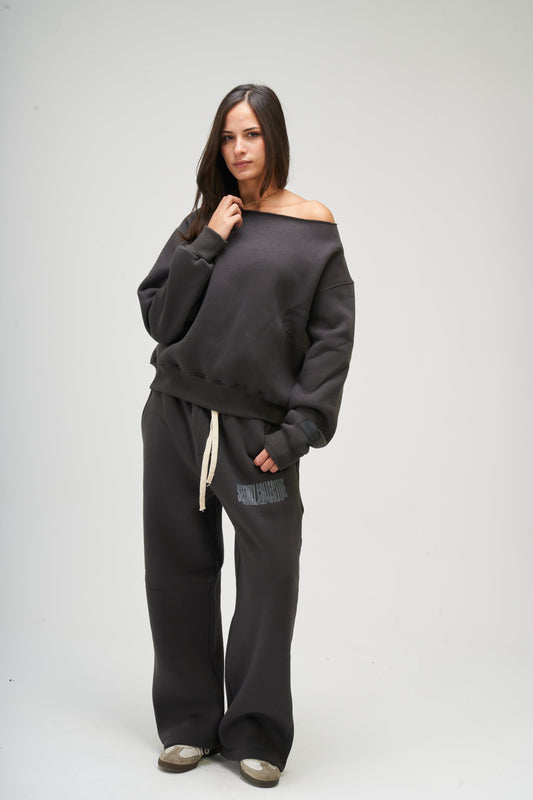 Dark Grey Off Shoulder