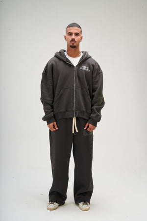 Men – Dark Grey Zip-Up Hoodie – Seemly Essentials