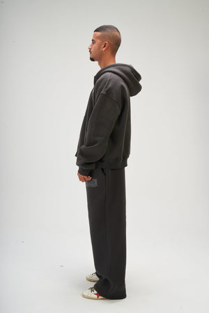 Men – Dark Grey Zip-Up Hoodie – Seemly Essentials