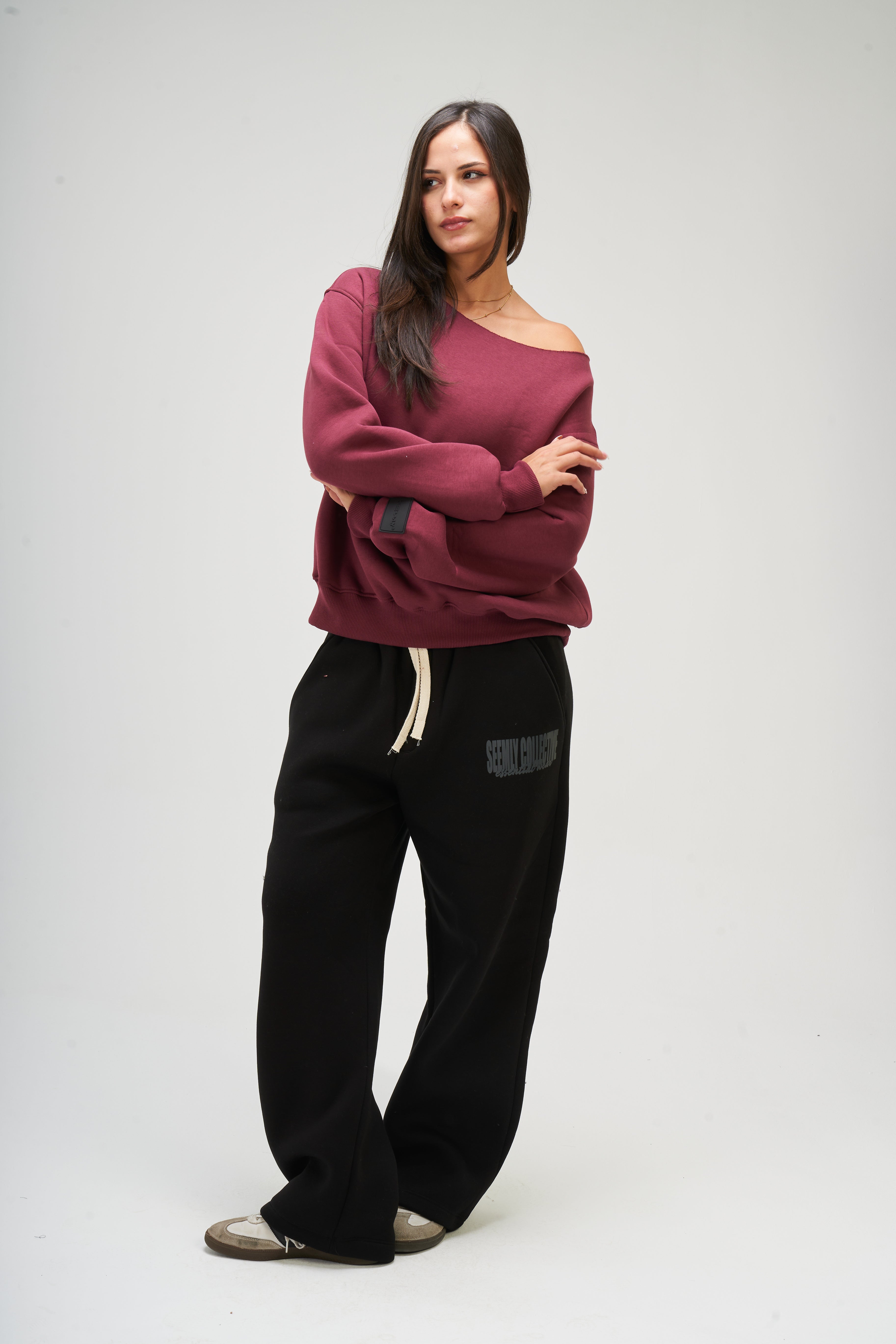Women – Burgundy Off Shoulder – Seemly Essentials