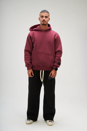 Men – Burgundy Basic Hoodie – Seemly Essentials