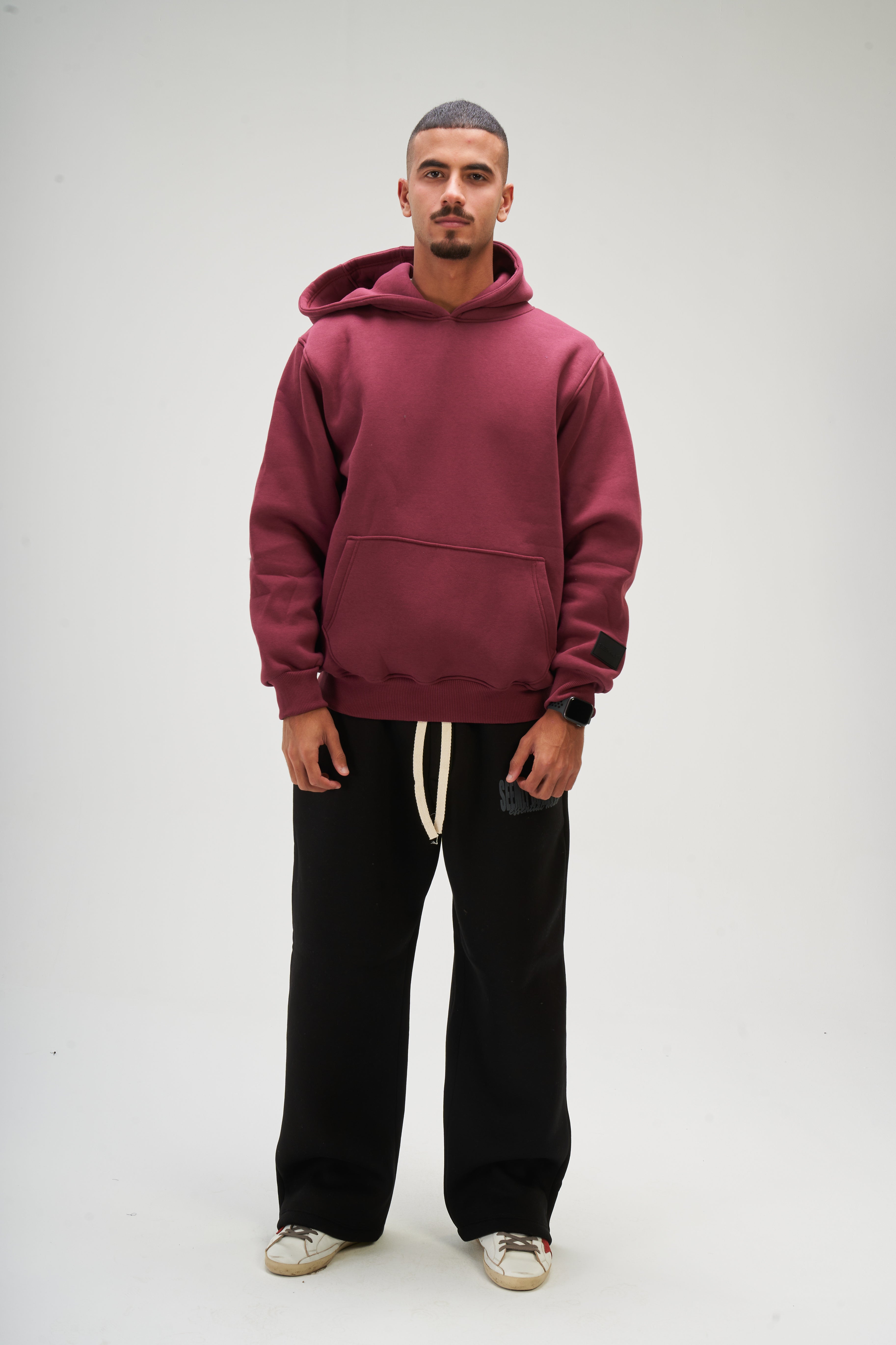 Men – Burgundy Basic Hoodie – Seemly Essentials