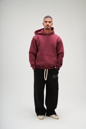Men – Burgundy Basic Hoodie – Seemly Essentials