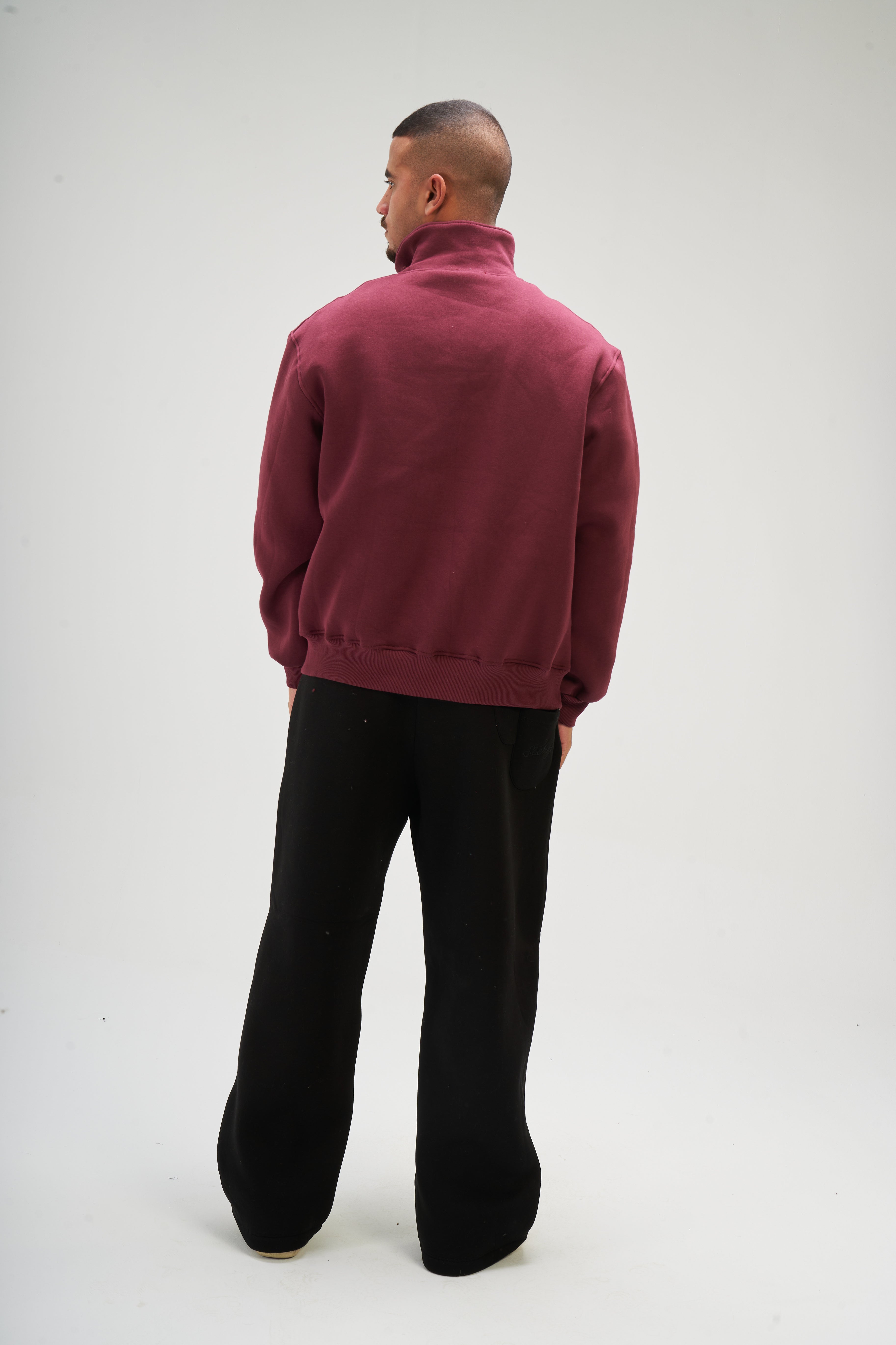 Men – Burgundy Q-Zip – Seemly Essentials