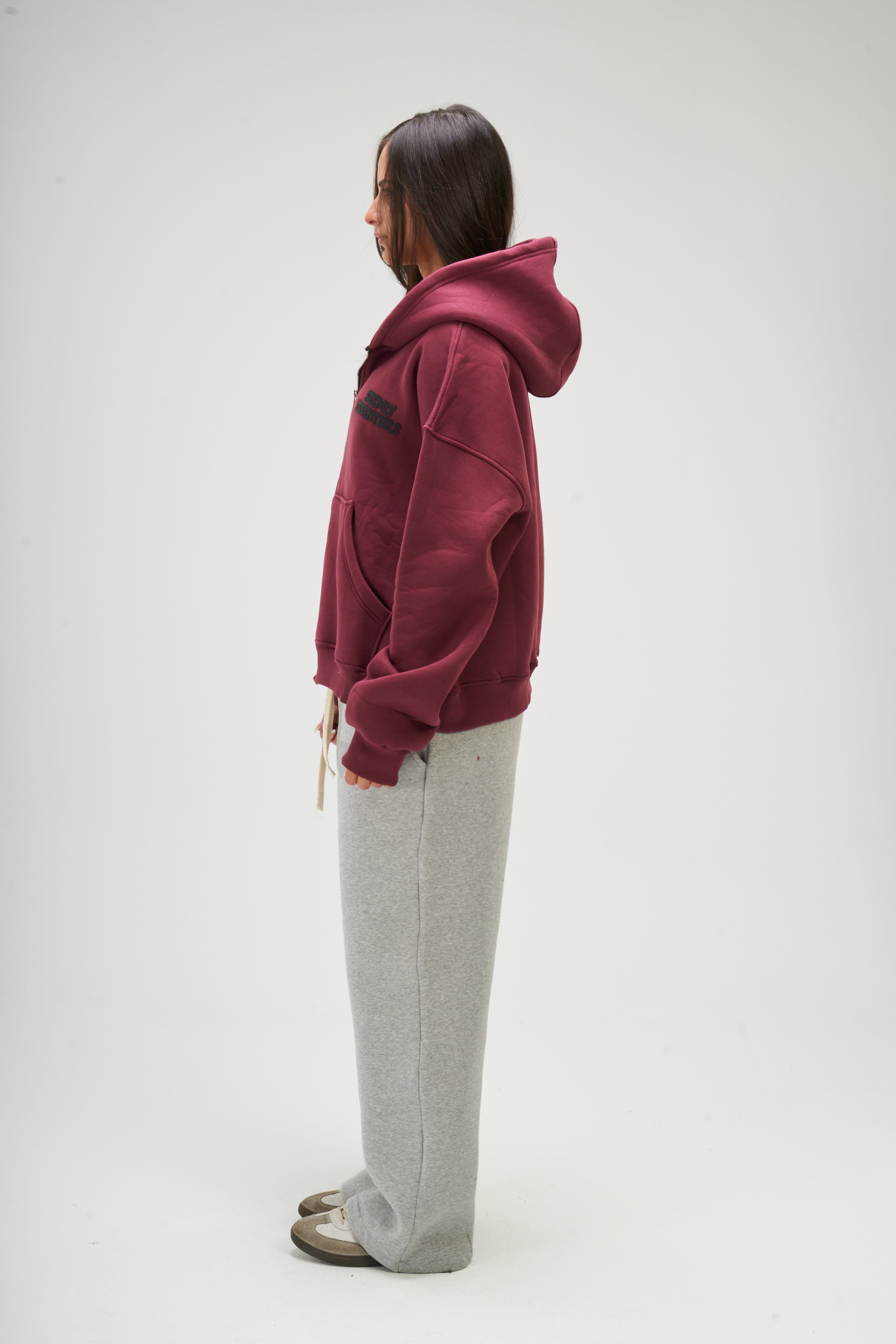 Women – Burgundy Zip-Up Hoodie – Seemly Essentials