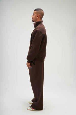 Men – Brown Q-Zip – Seemly Essentials